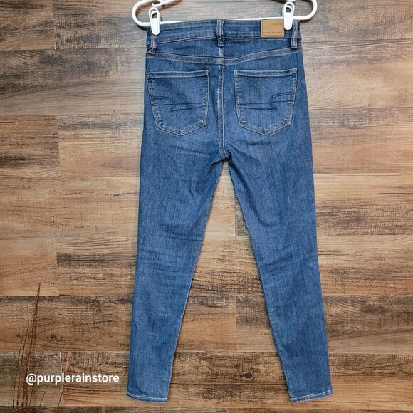 American Eagle Jeans 2 S Jegging Next Level Stretch Hi Rise Medium Light Wash - Picture 2 of 12
